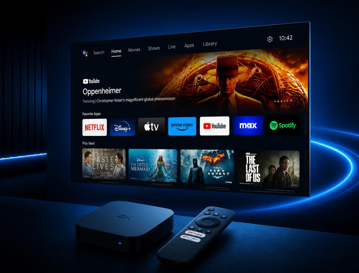 Smart TV exibindo a loja de aplicativos UnaStore
